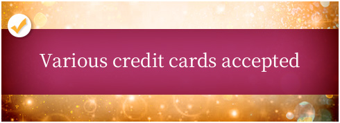 Various credit cards accepted